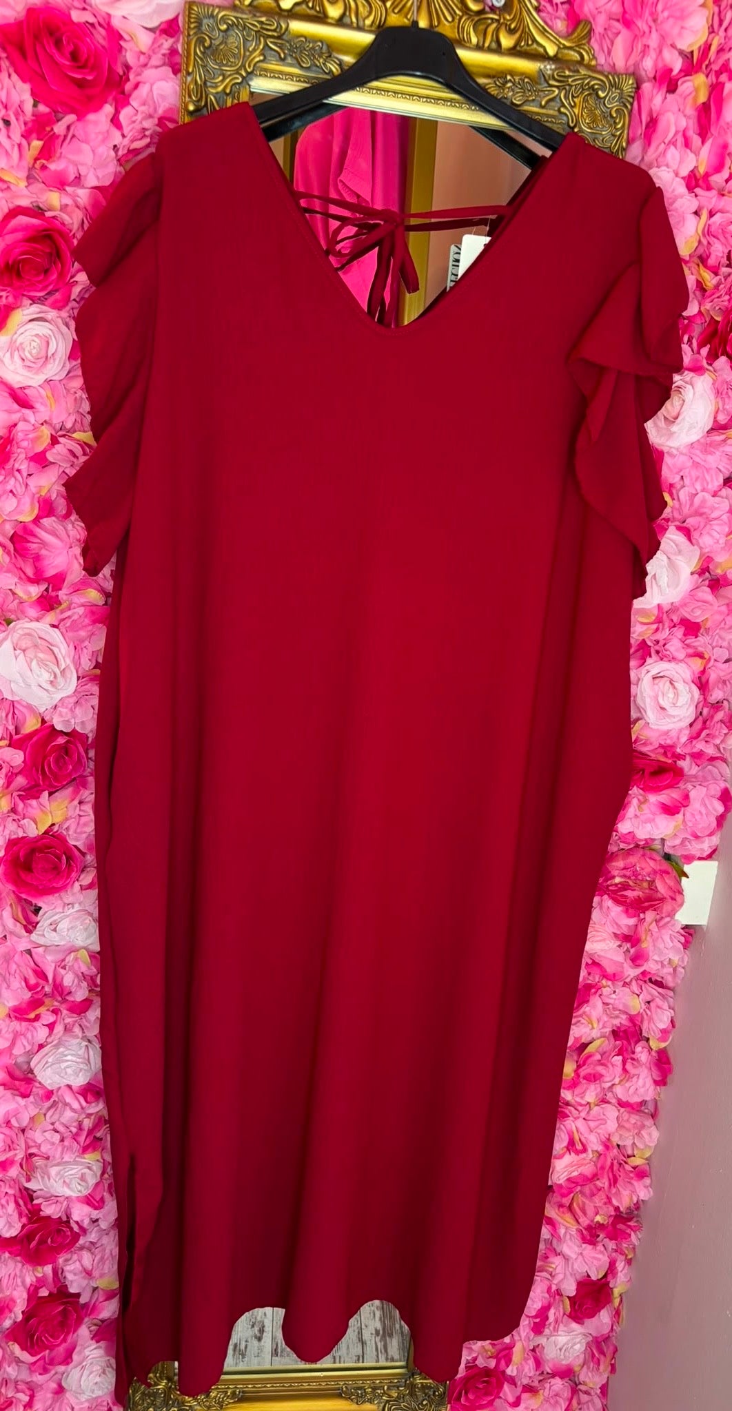 Jurk Musthave Rood Plus Size Maat 48 t/m 52