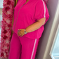Set Sporty Fuchsia Plus Size maat 48 t/m 54