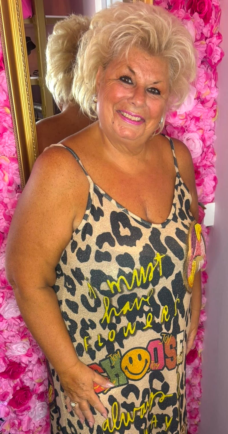 Jurk Vibes Smiley Plus Size Maat 44 t/m 48-50