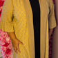 Kimono Broderie Camel Plus size Maat 50 t/m 56-58
