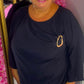 Tuniek Detail Donker Blauw Plus Size Maat 48 t/m 54