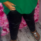 Tregging Leather Look Zwart Plus Size Maat 46 t/m 52