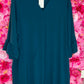 Jurk Now Petrol Blauw Plus Size Maat 46 t/m 52