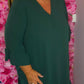 Jurk Now Donker Groen Plus Size Maat 46 t/m 52