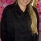 Blouse Cute Bow Zwart Maat 46 t/m 52-54