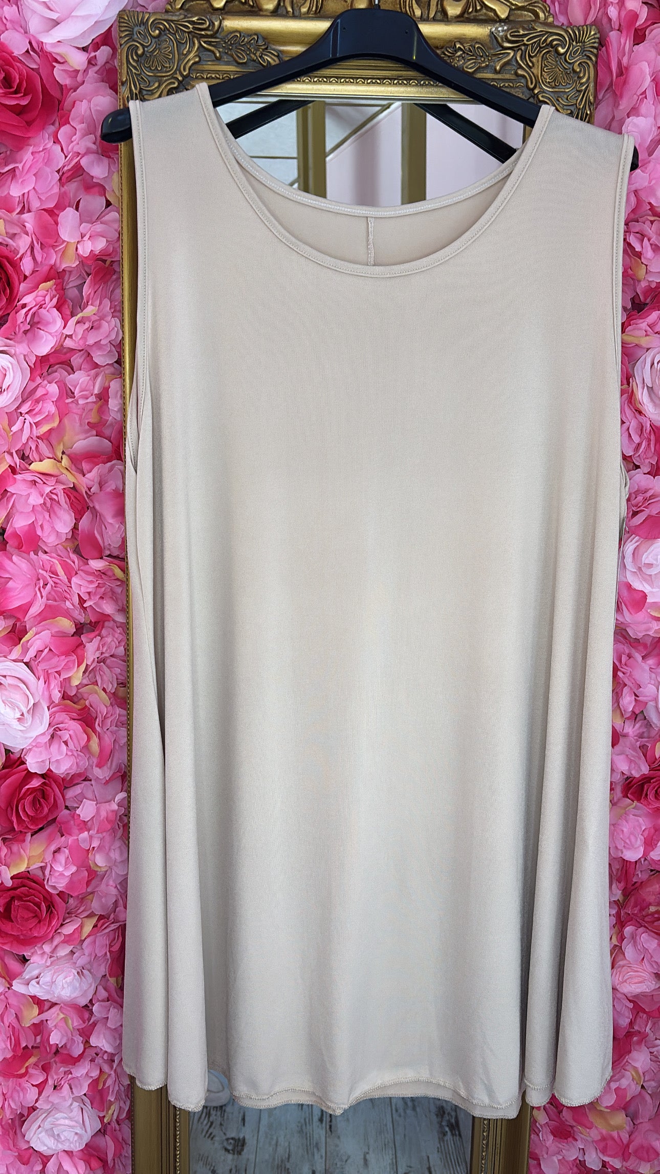Top Travel Basic Lang Beige Plus Size Maat 46 t/m 54