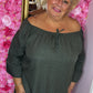 Tuniek Glamour Leger Groen Plus Size maat 46 t/m 54
