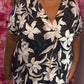 Jurk Best Bloem Zwart Plus Size 48 t/m 54-56