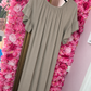 Jurk Linnen Queen Taupe Plus Size Maat 46 t/m 52-54