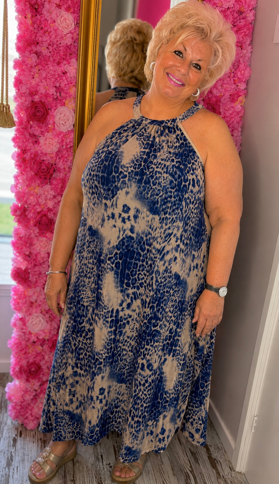 Jurk Zykantos Blauw Maat 48 t/m 54