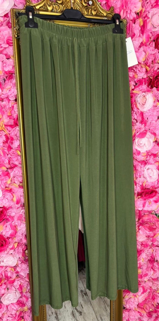 Broek Travel Leger Groen Plus Size maat t/m 54