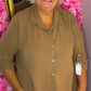 Blouse Doorknoop Camel Plus Size Maat 44 t/m 50