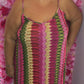 Lange Jurk Kos Fuchsia Plus Size maat 44 t/m 52