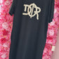 Lange Jurk Dio Zwart Plus Size 44 t/m 50-52
