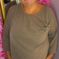 Tuniek Detail Taupe Plus Size Maat 48 t/m 54