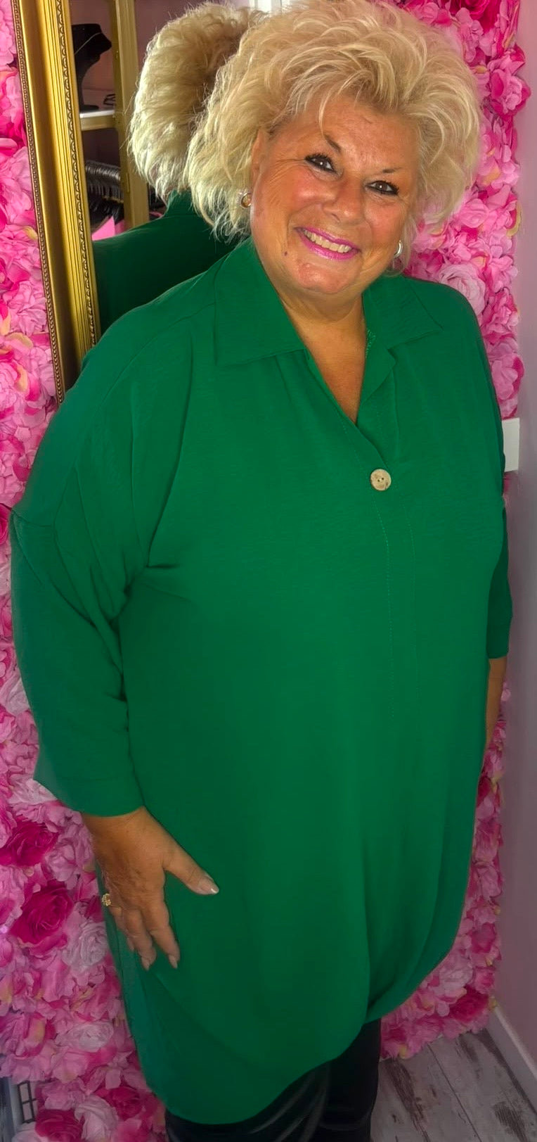 Tuniek Chloe Groen Plus Size Maat 48 t/m 54
