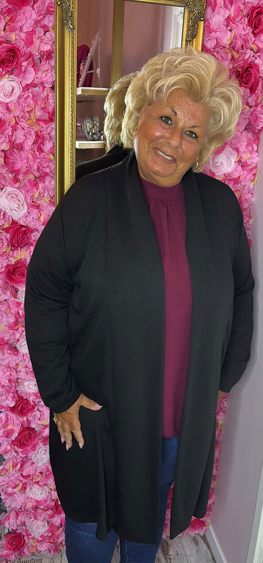 Vest Basic Zwart Plus Size Maat 48 t/m 56-58