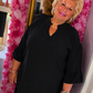 Blouse Mia Zwart Plus Size maat 48 t/m 54-56