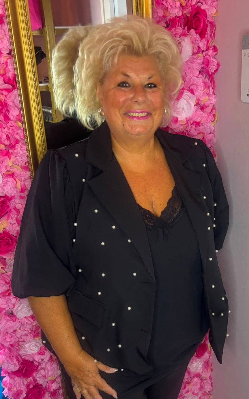 Colbert PofMouw Zwart Plus size Maat 46 t/m 52-54
