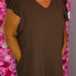 Jurk Musthave Bruin Plus Size Maat 48 t/m 52