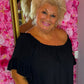 Jurk Linnen Queen Zwart Plus Size Maat 46 t/m 52-54