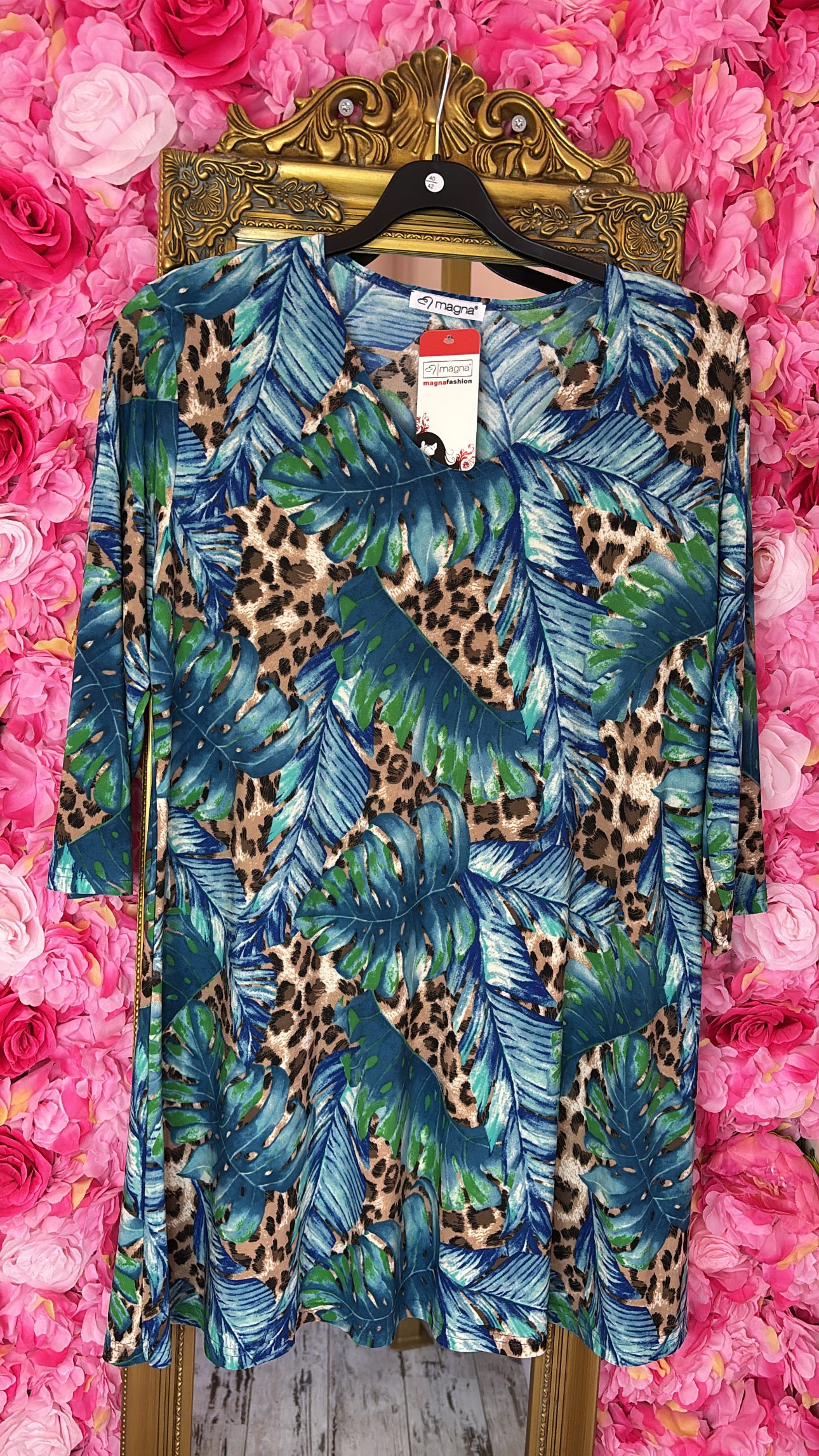 Magna Tuniek Turquoise Plus Size Maat 40-42