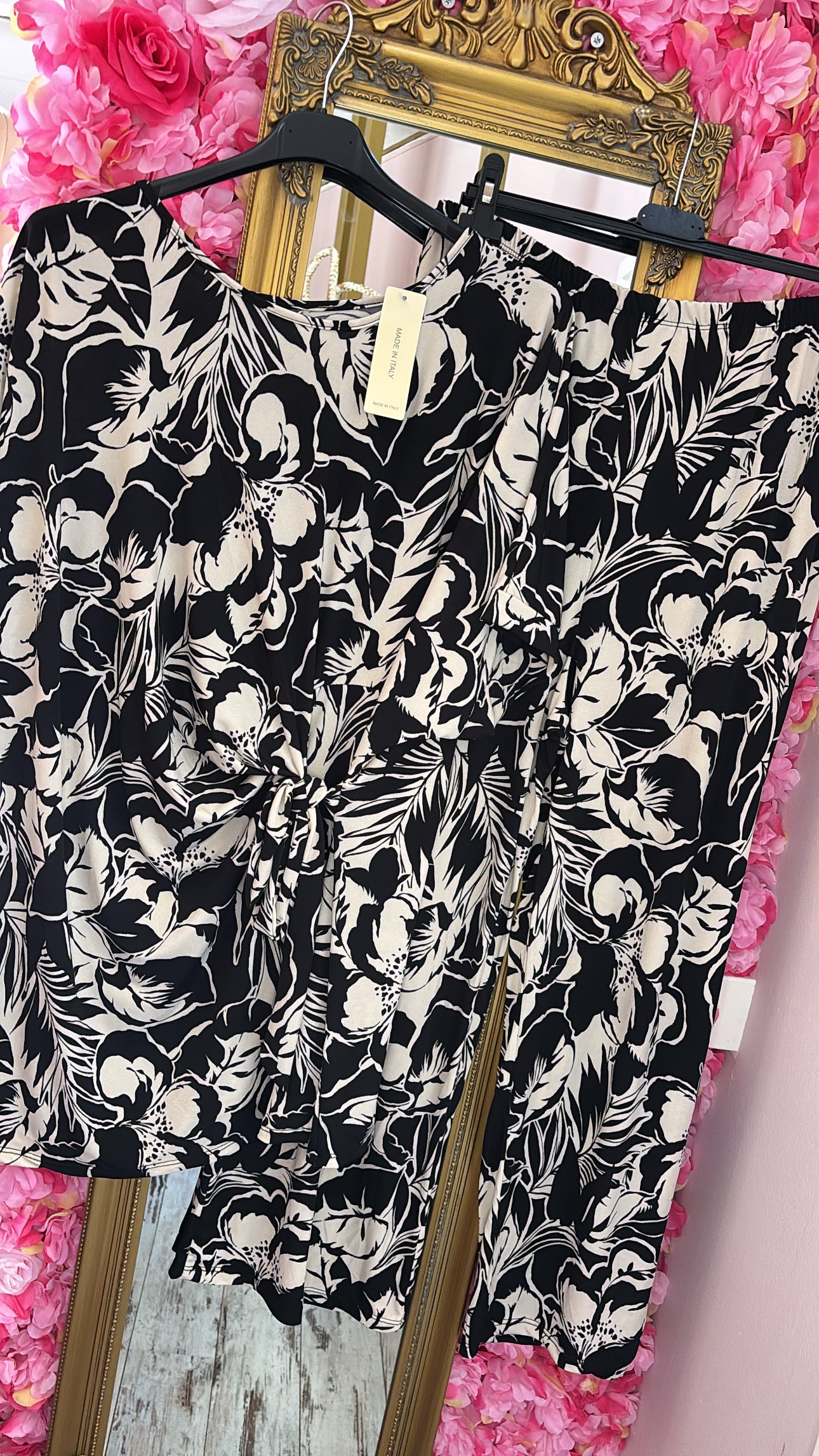Set Cor Zwart Flower Plus Size maat 48 t/m 56-58