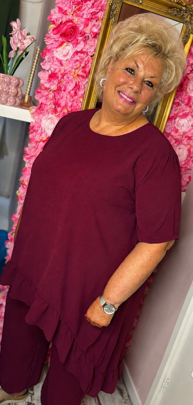 Set Viral Bordeaux Plus Size maat 48 t/m 54