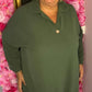 Blouse Chloe Leger Groen Plus Size maat 48 t/m 54