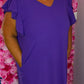 Jurk Musthave Paars Plus Size Maat 48 t/m 52