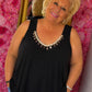 Top Beachy Zwart Plus Size Maat 46 t/m 54