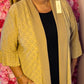 Kimono Broderie Camel Plus size Maat 50 t/m 56-58