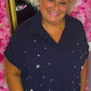 Blouse Parel Donker Blauw Plus Size Maat 48 t/m 54