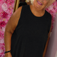 Top Strik Rug Zwart Plus Size Maat 44 t/m 50-52
