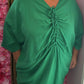 Jurk Viscosa Groen Plus Size Maat 46 t/m 54