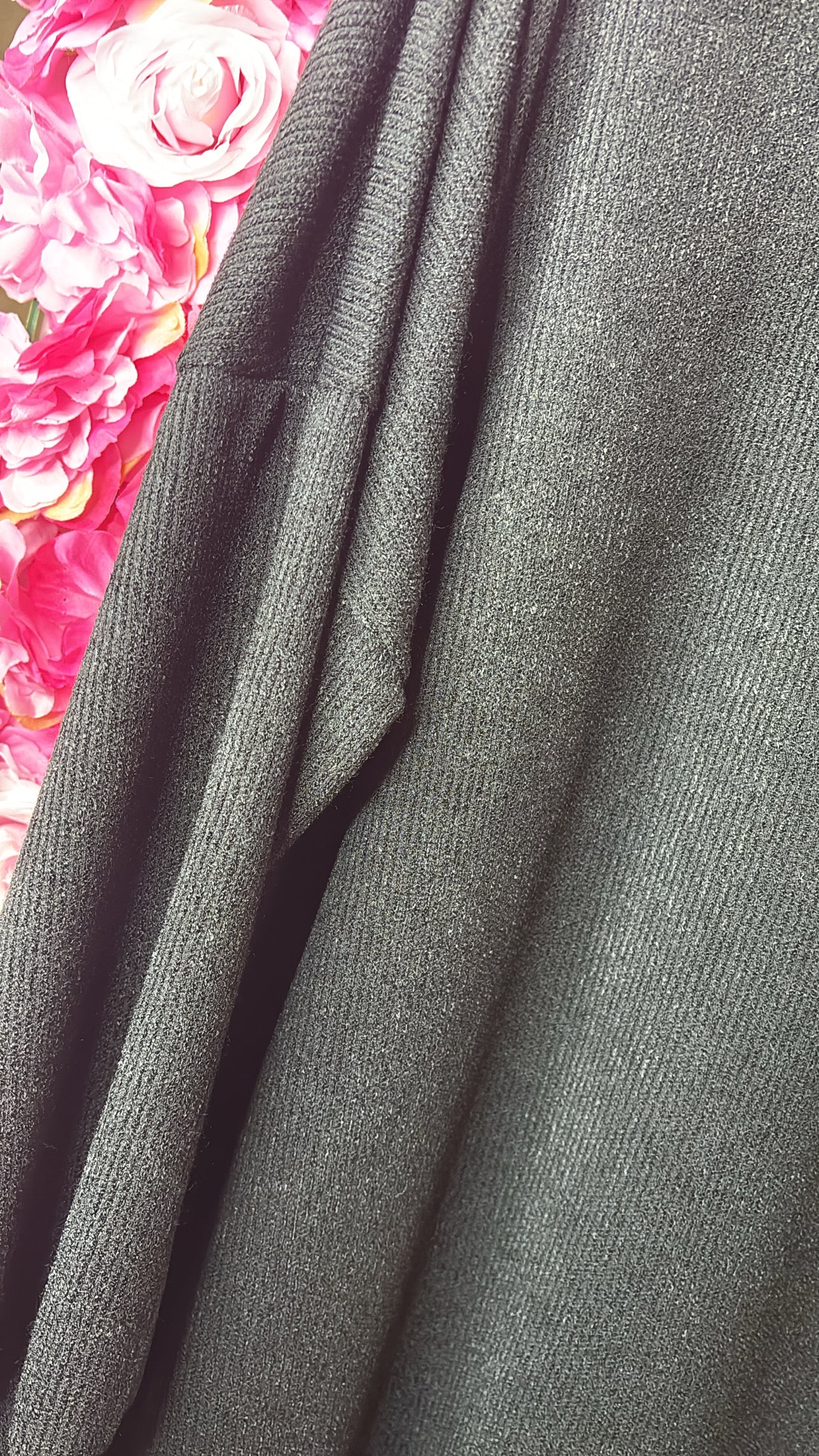 Lange Jurk Cozy Vibes Zwart Plus Size 50 t/m 58