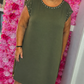 Jurk Parel Leger Groen Plus Size Maat 48 t/m 54-56