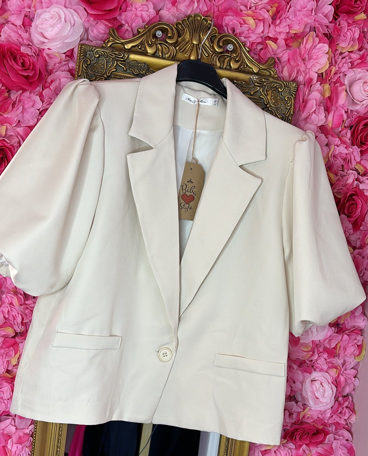 Crop Blazer Coco Beige