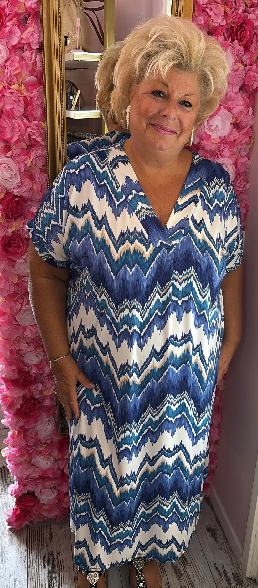 Jurk Best Miss Blue Plus Size 48 t/m 54-56
