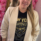 Blazer Happy Diamond Beige Plus Size Maat 44 t/m 50
