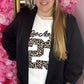 Blazer Basic Zwart Plus Size Maat 44 t/m 50