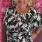 Set Cor Zwart Flower Plus Size maat 48 t/m 56-58