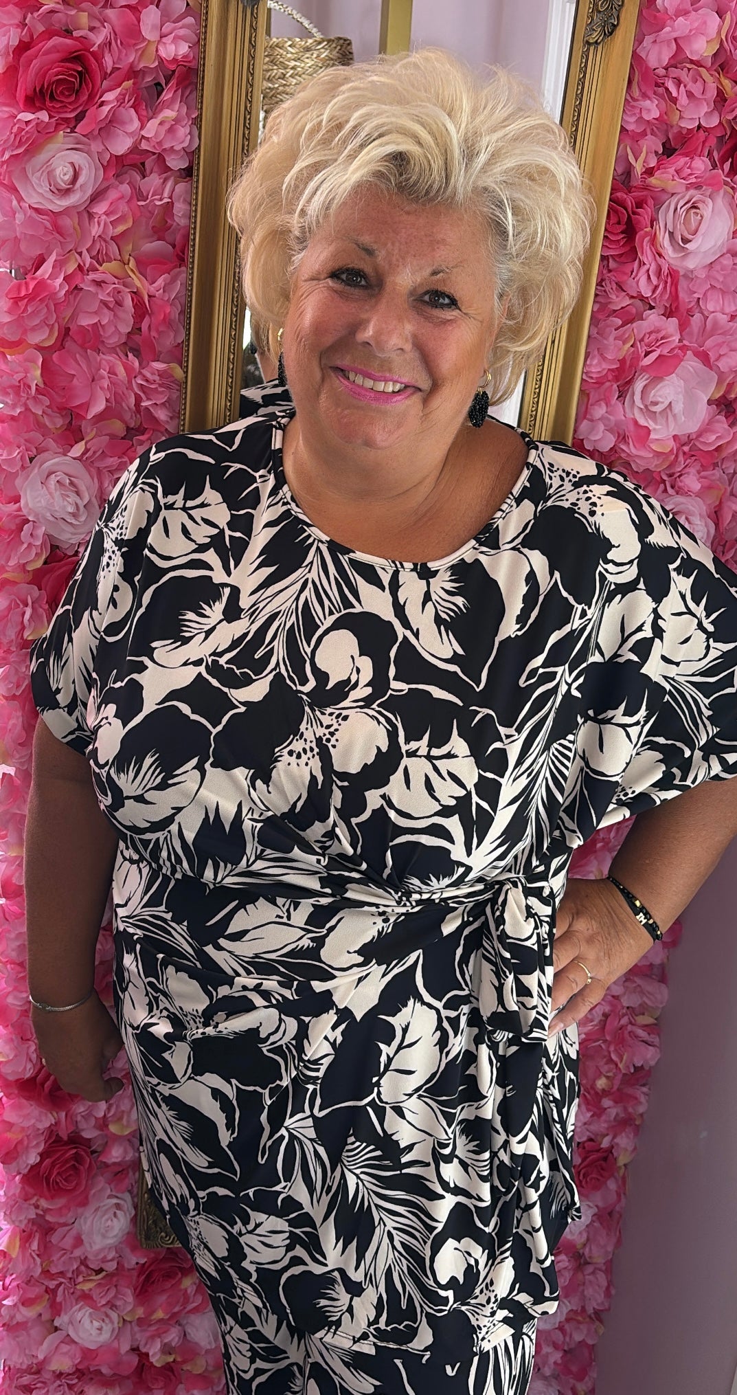 Set Cor Zwart Flower Plus Size maat 48 t/m 56-58