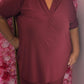 Broek Travel Bordeaux Plus Size maat t/m 54