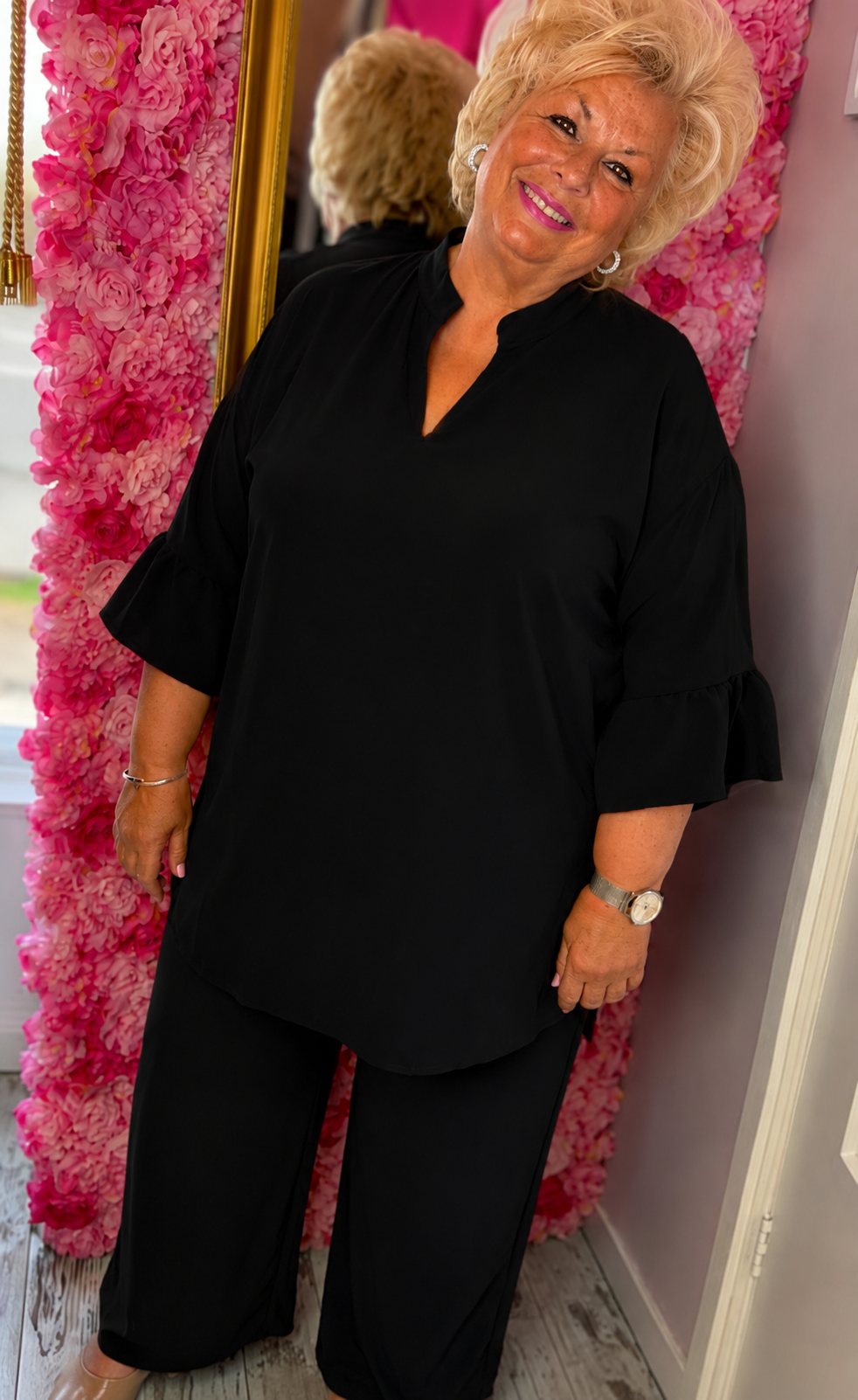 Broek Pof Konings Zwart Plus Size Maat 48 t/m 54-56
