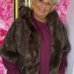Tussenjas/Vest Fake Fur Bruin Plus Size Maat 44 t/m 50-52