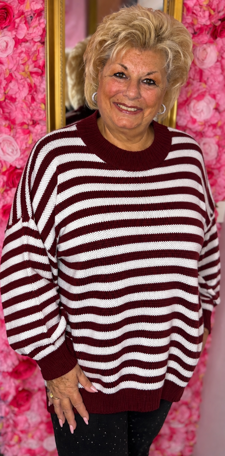 Trui Cozy Cloud Bordeaux Plus Size Maat 48 t/m 52