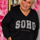 Sweater Soho Zwart Plus Size Maat 46 t/m 52-54