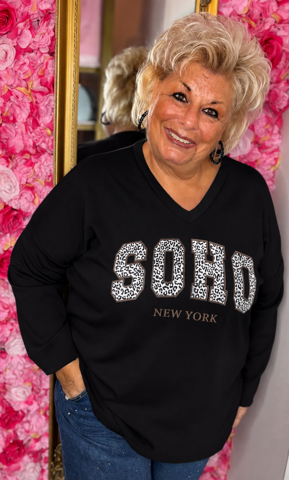 Sweater Soho Zwart Plus Size Maat 46 t/m 52-54