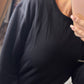 Sweater strass Zwart tot Maat 44